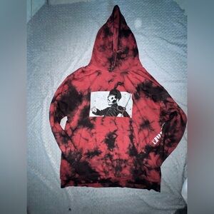 My Chemical Romance Hoodie 4XL men Black Parade Small Pullover Red Black Tie Dye